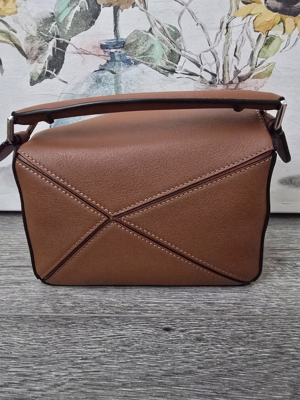 Loewe Mini Puzzle In Tan - Picture 2 of 13